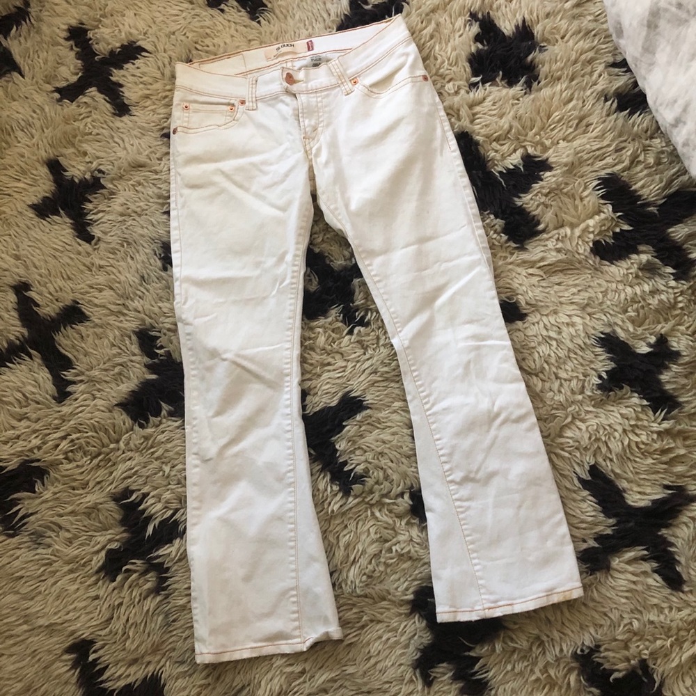 White Vintage Boho 504 Levi’s🤍